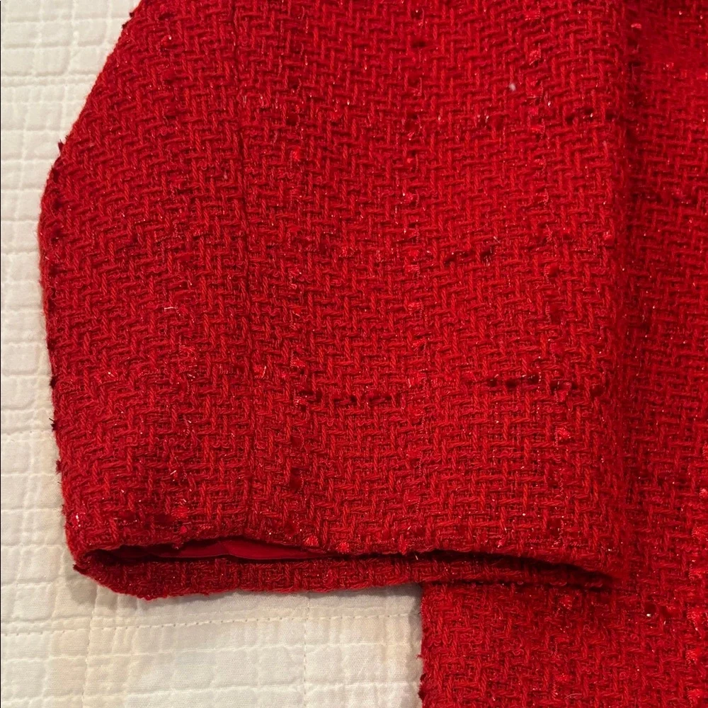 Talbots Red Metallic Tweed Blazer NWT Sz18W - Picture 9 of 10